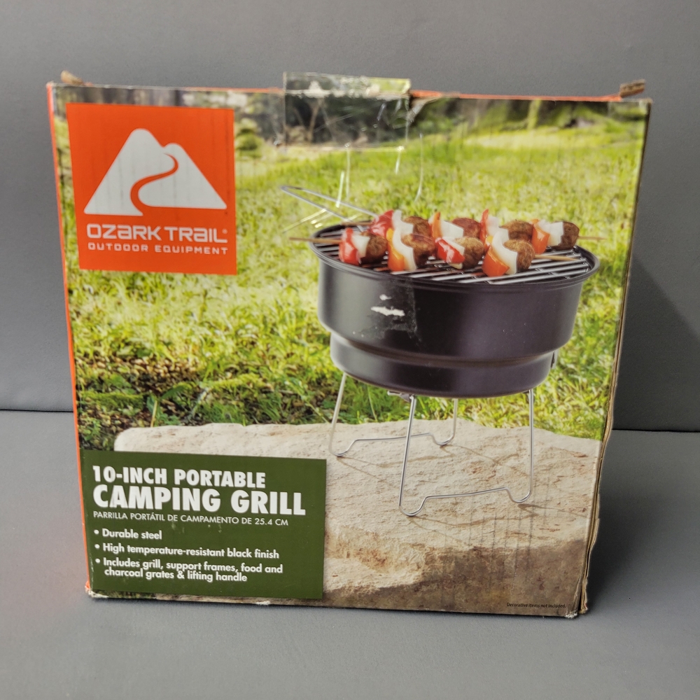 Ozark Trail Black Portable Camping‎ Grill Complete - NEW (Opened Box)